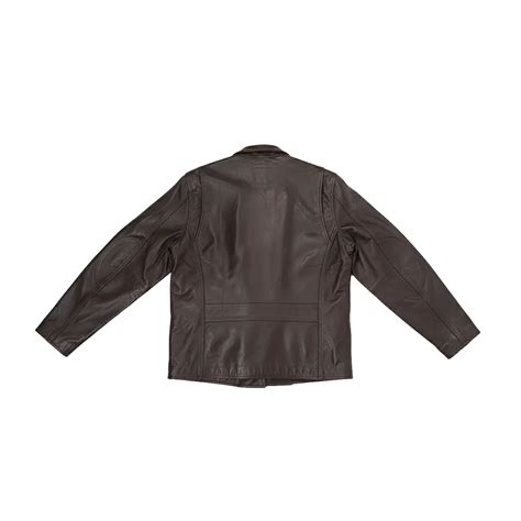 Men's Leather Motorcycle Riding Jacket - Brown Biker Jacket