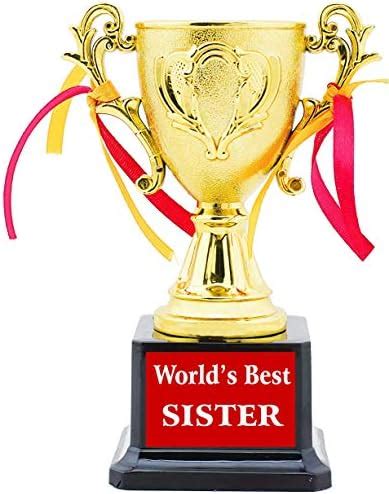 AARK INDIA ABS Gold Plated Sister Trophy (6.5-inch). : Amazon.in: Home ...