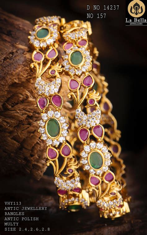 Remanika , elegant Antique Finish Peacock Design Bangles for women -LR ...