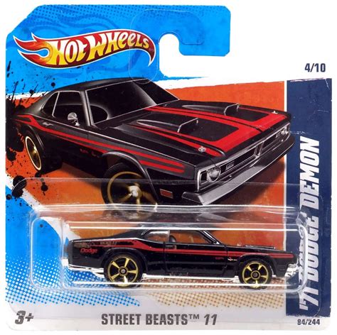 Hot Wheels Street Beasts 11 71 Dodge Demon 164 Diecast Car 45 Mattel ...