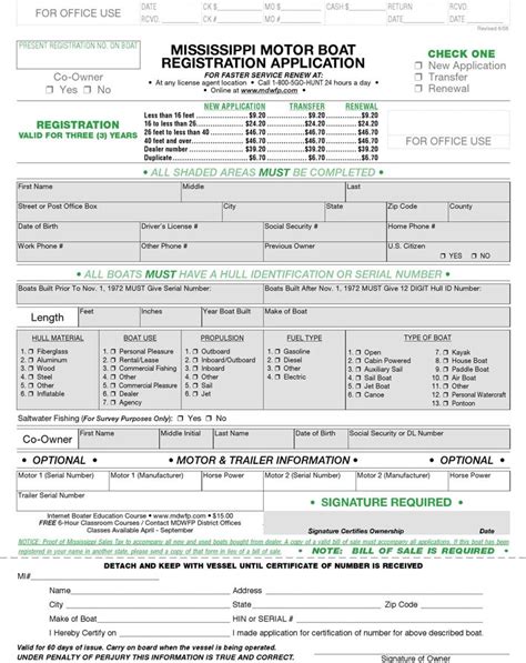 State Of Mississippi Boat Registration Form at Mary Kennedy blog