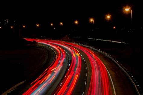 Long-Exposure Photography Of Road At Night · Free Stock Photo