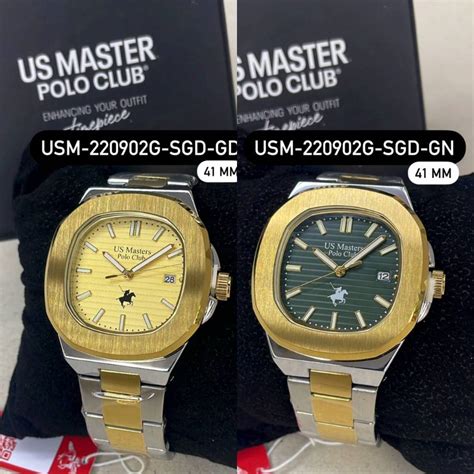 US Master Polo Club นาฬิกาข้อมือผู้ชาย (ทรงปาเต๊ะ) รุ่น USM-220902G-SGD ...