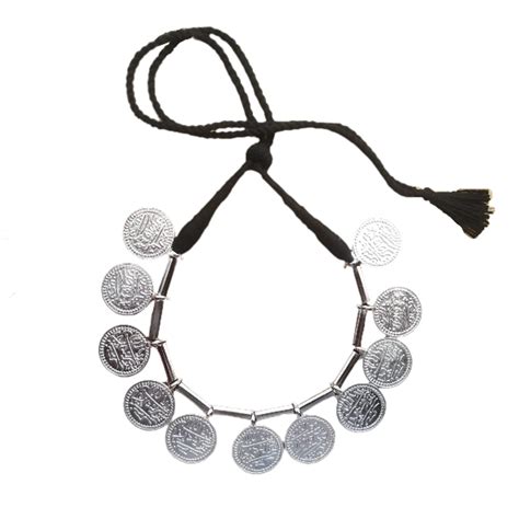 Dulcett India| German Silver Coins Choker Necklace| Silver Coin ...