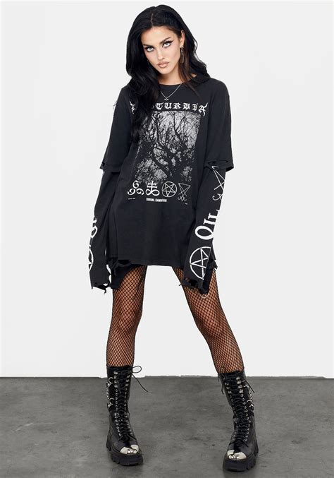 Disturbia | Infernal Layered Long Sleeve T-Shirt | T-Shirts