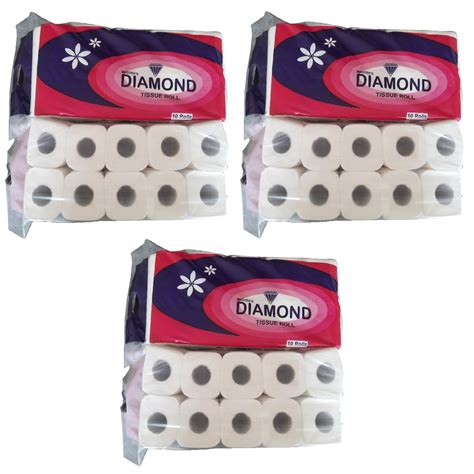 Diamond 2 Ply Soft, Hygienic & Absorbent Toilet Tissue Paper Roll ...