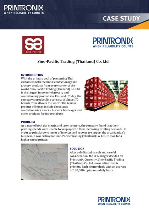Sino Pacific Trading Thailand Co Ltd