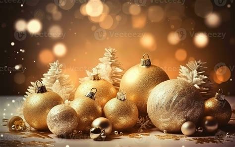Christmas gifts, decoration with candles.Golden Christmas theme ...