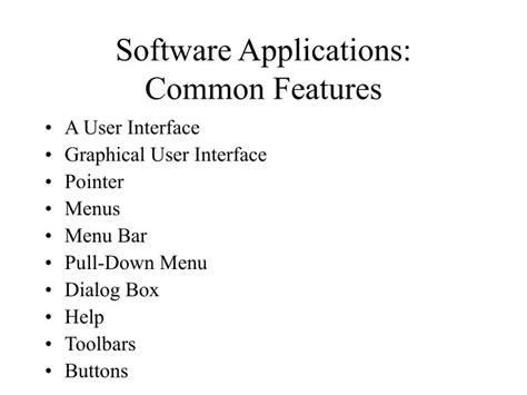 Image result for Common Features Application Programs