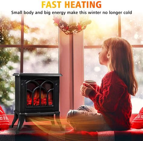 Buy SKONYON Electric Fireplace Infrared Quartz Electric Stove Heater 3D ...