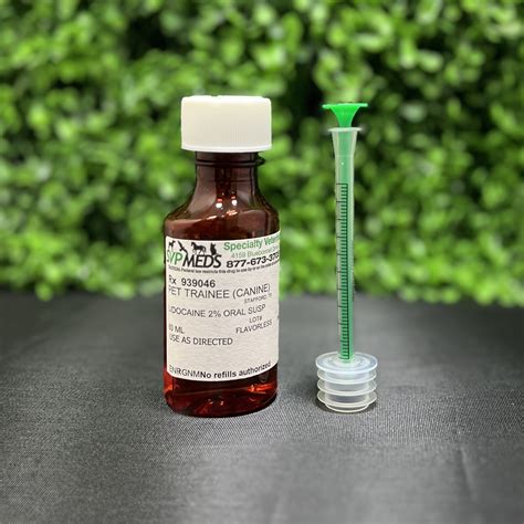 Lidocaine 2% Mouthwash Compounded for Dogs