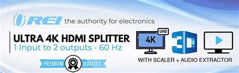 Buy Orei 1x2 2.0 HDMI Splitter with Scaler Audio Extractor 2 Ports with ...