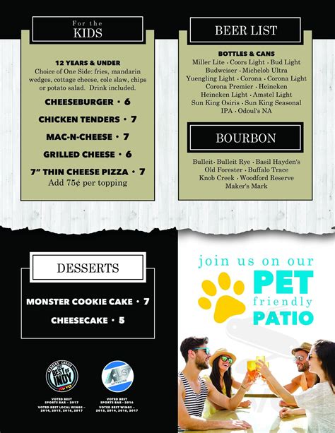 Ale Emporium menu in Fishers, Indiana, USA