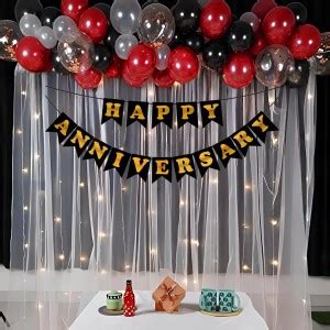 Flipkart.com | Balloon&You Solid Happy Anniversary Decoration With ...