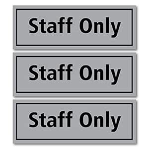 Pack Of 3 Staff Only Sign Stickers For Office Hospital Hotels ...