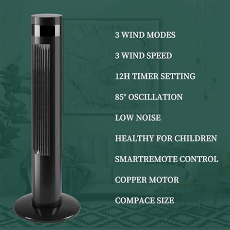 AntarcticStar Antarctic Star Tower Fan 85Oscillating Fan Quiet India | Ubuy