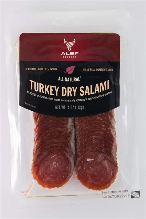 Uncured All Natural Turkey Dry Salami (2 units 7 oz. each): Amazon.com ...