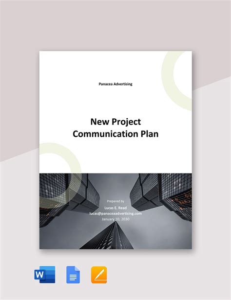 Simple Project Management Communication Plan Template 的图像结果