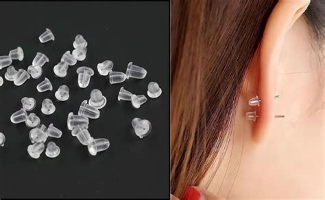 Tdas 200 Pcs Earring Back Stopper for Studs and Hoops Metal Silicon ...