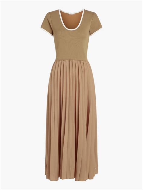 Pleated Fit And Flare Midi Dress | WW0WW44618GWA | Tommy Hilfiger® Greece