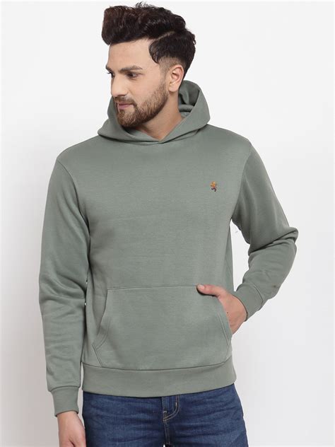 Buy Red Tape Men Olive Green Hooded Sweatshirt - Sweatshirts for Men ...
