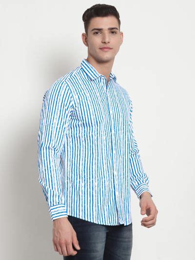 Buy Blue Striped Shirts For Men Online in India -Beyoung
