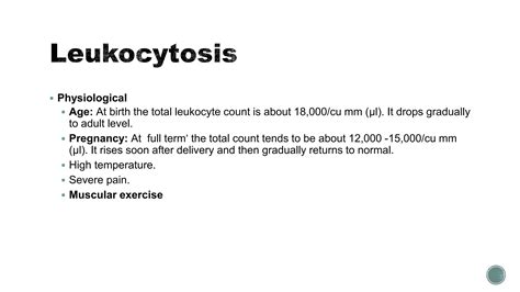 Leukocyte Count High In Pregnancy