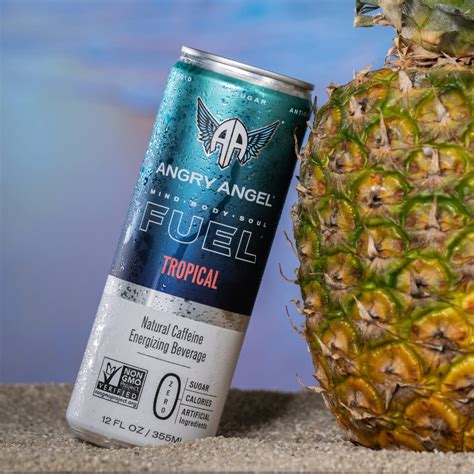 Buy Angry Angel Tropical Natural Energy Drink (12 count) - Zero Sugar ...
