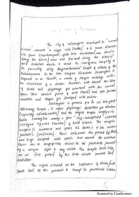 Temple ton of srirangam - Masters in history - Scanned by CamScanner ...