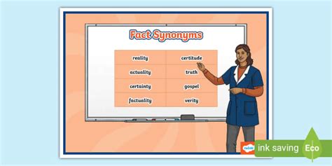 Synonyms for Fact Word Mat (teacher made) - Twinkl