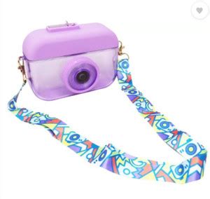 Pack of 1 Cute Kids Plastic Water Bottles with Straws,Camera Shape ...