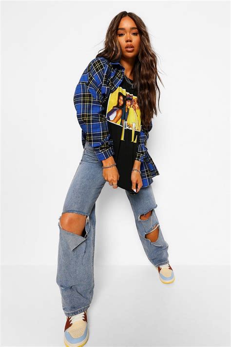 Oversized Flannel Shirt | Streetwear outfit, Streetwear fashion women ...