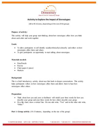 Stereotype Labels Activity 的图像结果