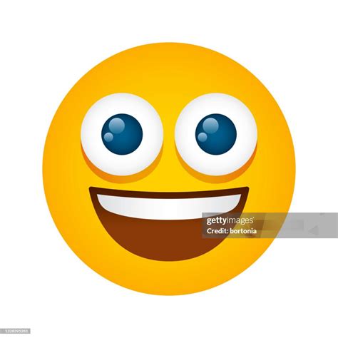 Wide Eyed Happy Face Emoji Icon High-Res Vector Graphic - Getty Images