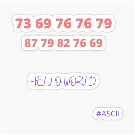 Image result for ASCII Hello