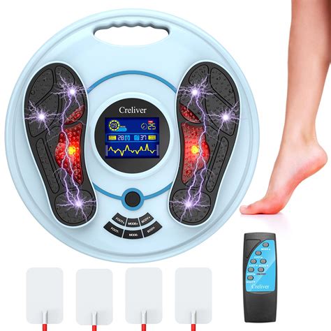 Creliver TENS + EMS Foot Massager for Neuropathy,25 Modes 99 Levels EMS ...