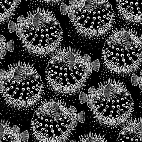 Puffer Fish Pattern 的图像结果