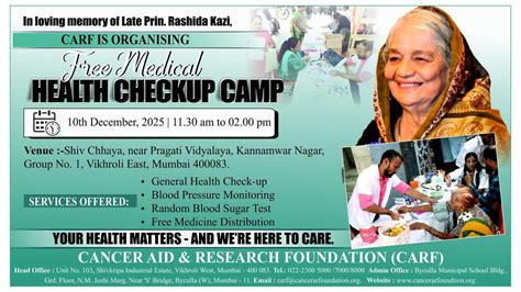 Attend Free Medical Health Checkup Camp in Mumbai on December 10, 2025 ...