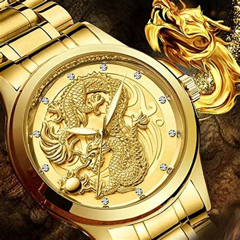 ELECTROPRIME Fngeen Creative Dragon Luxury Fashion Steel Strap Watch ...