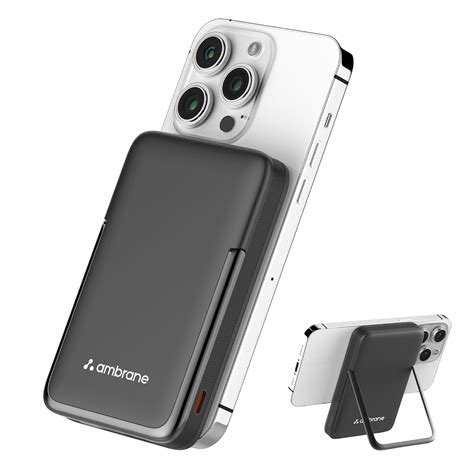 Ambrane 10000mAh MagSafe Powerbank with Stand 22.5W Wired & 15W ...