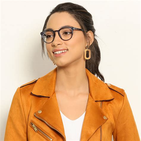 Buy Blue Transparent Full Rim Round Vincent Chase Classic Acetate VC ...