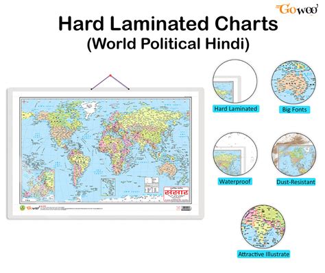JoGenii|Set-of-2-|-2-IN-1-INDIA-POLITICAL-AND-PHYSICAL-MAP-IN-HINDI-and ...