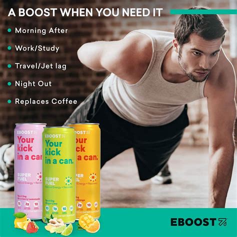 EBOOST Super Fuel Natural Energy Drink - Variety Pack - 12 Pack x 12 Fl ...