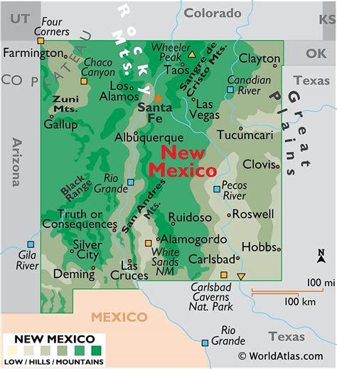 New Mexico Map - Guide of the World