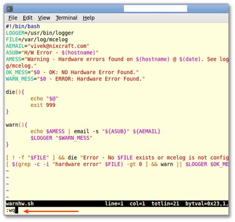Image result for How to Save a Vi File in Linux