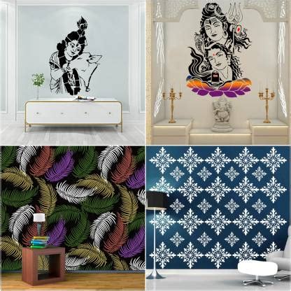 ARandNJ Painting Wall Stencils (Size :- 16 X 24 Inch) PATTERN- "Gopala ...