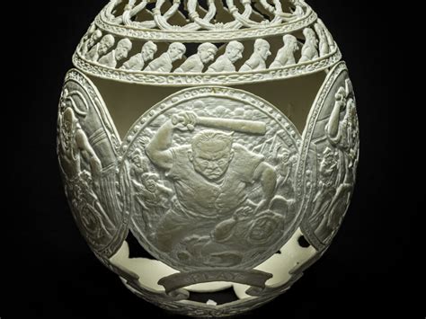 Gil Batle, 2014, It’s Your Fault II, Carved Ostrich Egg Shell, 6.5 x 5 ...