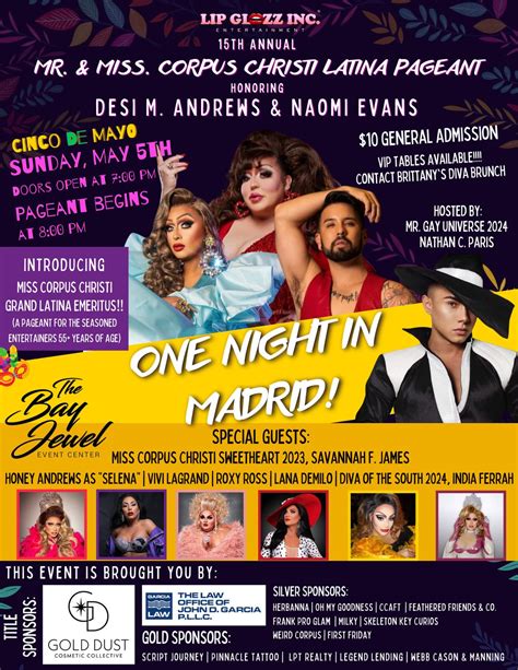 15th annual Mr & Miss Corpus Christi Latina Pageant @ The Bay Jewel ...