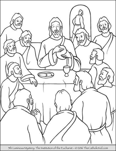 Luminous Mysteries Rosary Coloring Pages - The Catholic Kid