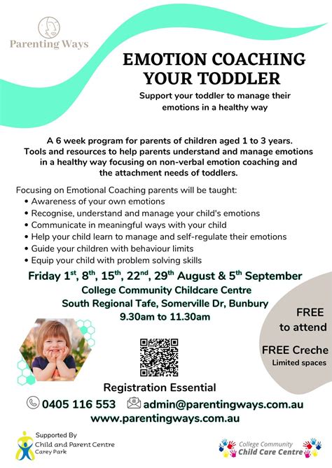 Emotion Coaching Your Toddler, College Community Childcare Centre ...